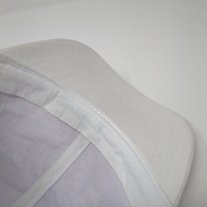 Unbranded Strapback Hat White One Size Blank Solid Vent Holes Outdoor