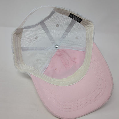 Unbranded Snapback Trucker Hat Pink One Size Mesh Back Crown Rhinestone