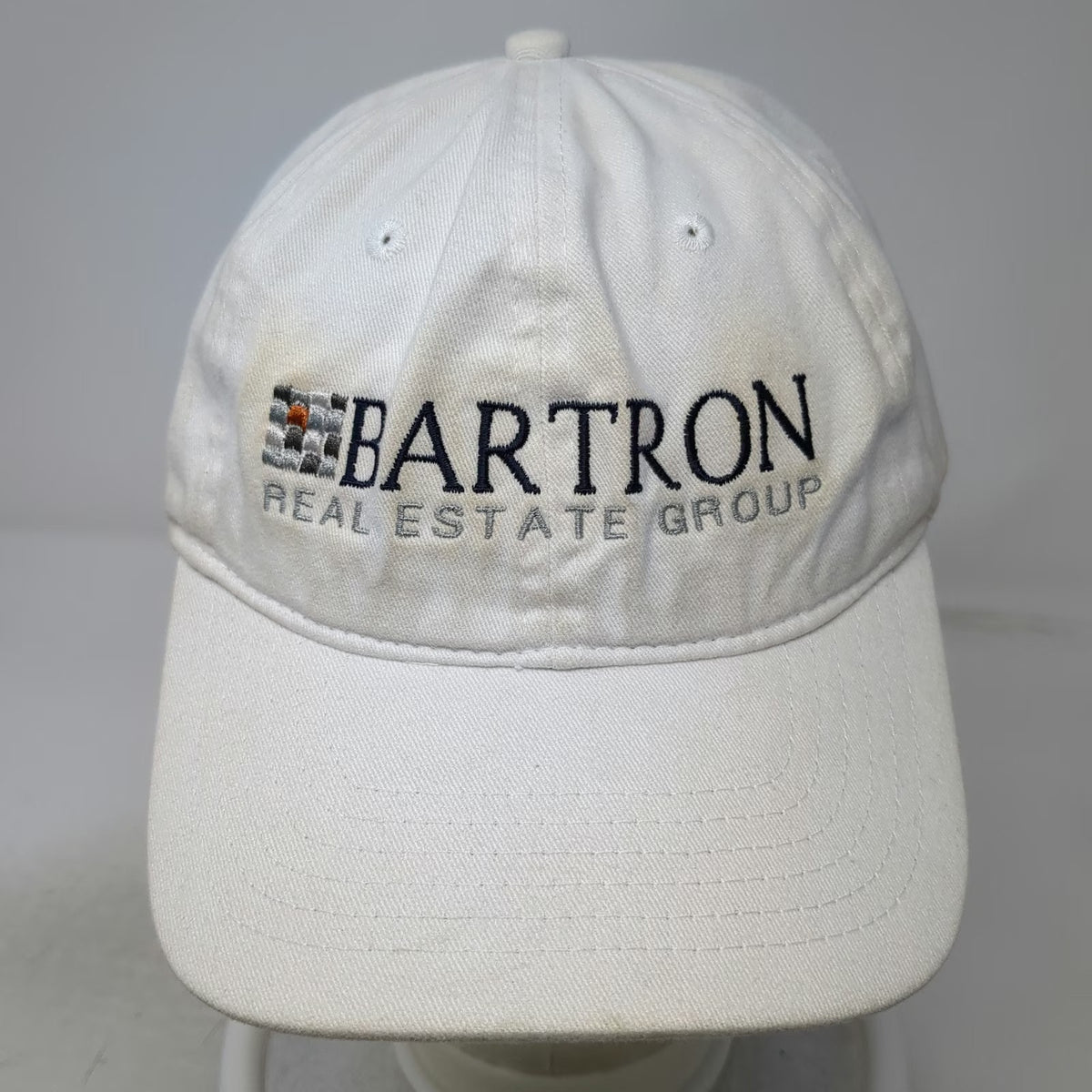 Port & Company Baseball Cap White One Size Bartron Real Estate Group Cotton Hat