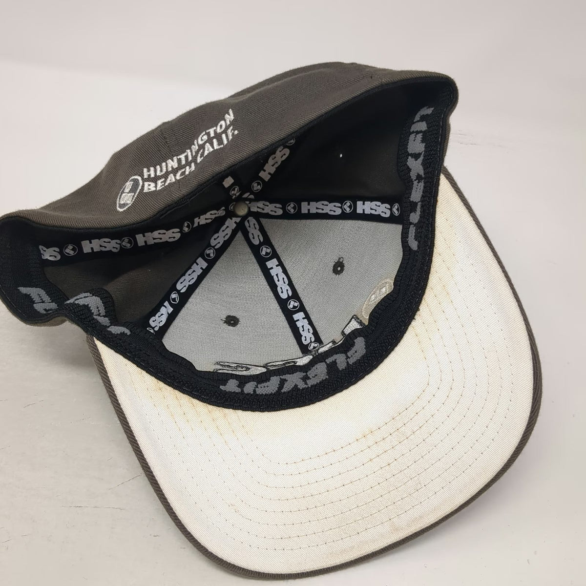 Flexfit Baseball Cap Gray M Huntington Surf & Sport HSS California Fit Hat