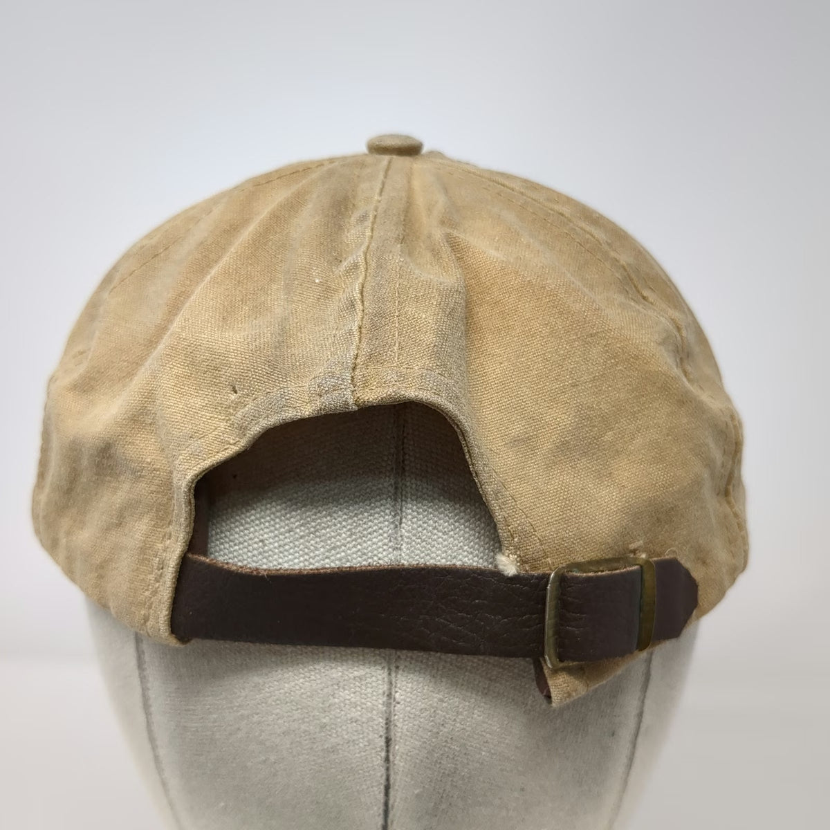 Filson Baseball Cap Brown One Size Leather Strap Waxed Cotton Logo Seattle Hat