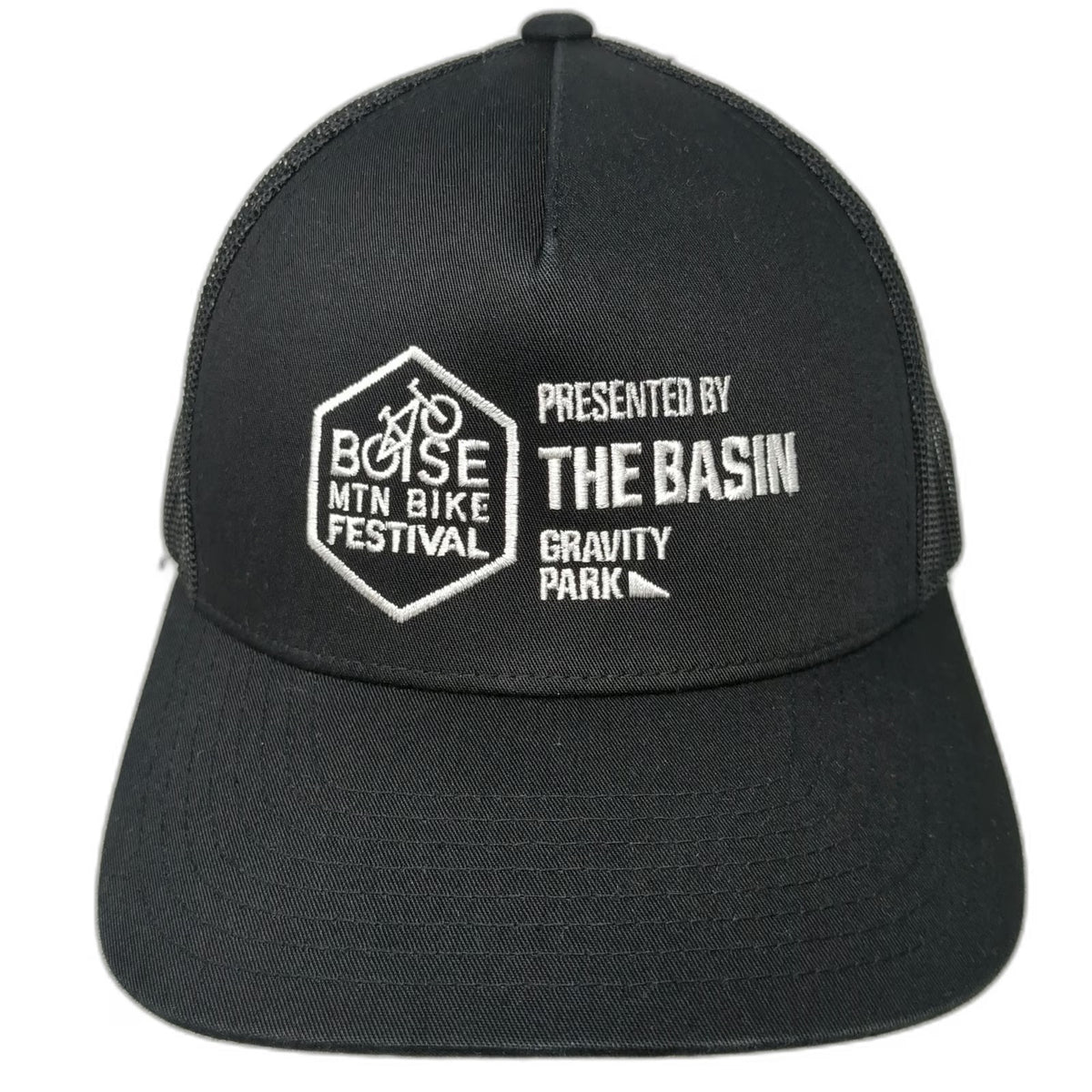 Sport-Tek Trucker Hat Black One Size Boise MTN Bike Festival The Basin Snapback