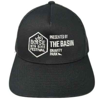 Sport-Tek Trucker Hat Black One Size Boise MTN Bike Festival The Basin Snapback