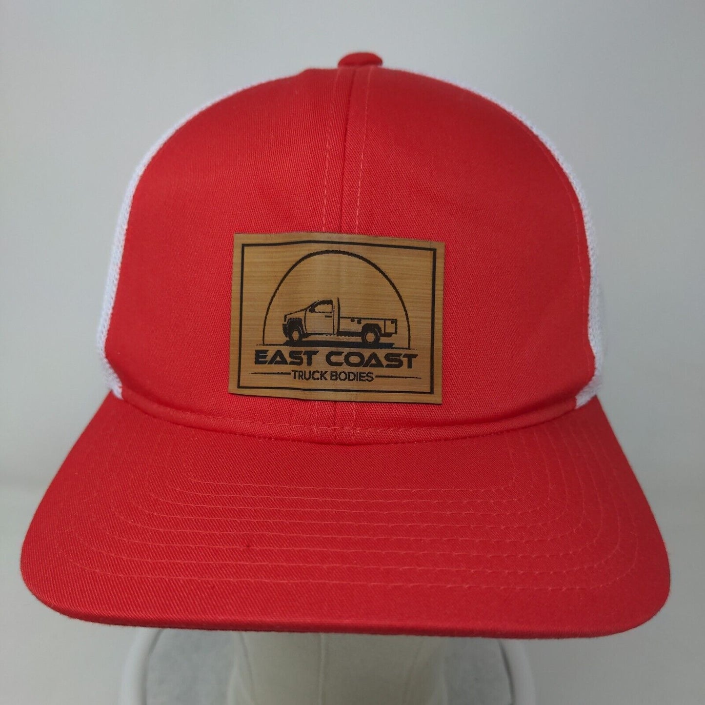 East Coast Truck Bodies Snapback Mesh Back Trucker Hat Red One Size