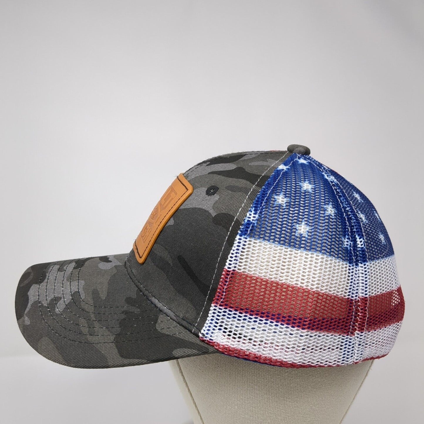 Ford Built Tough Snapback Trucker Hat Camouflage One Size Adjustable Patriotic