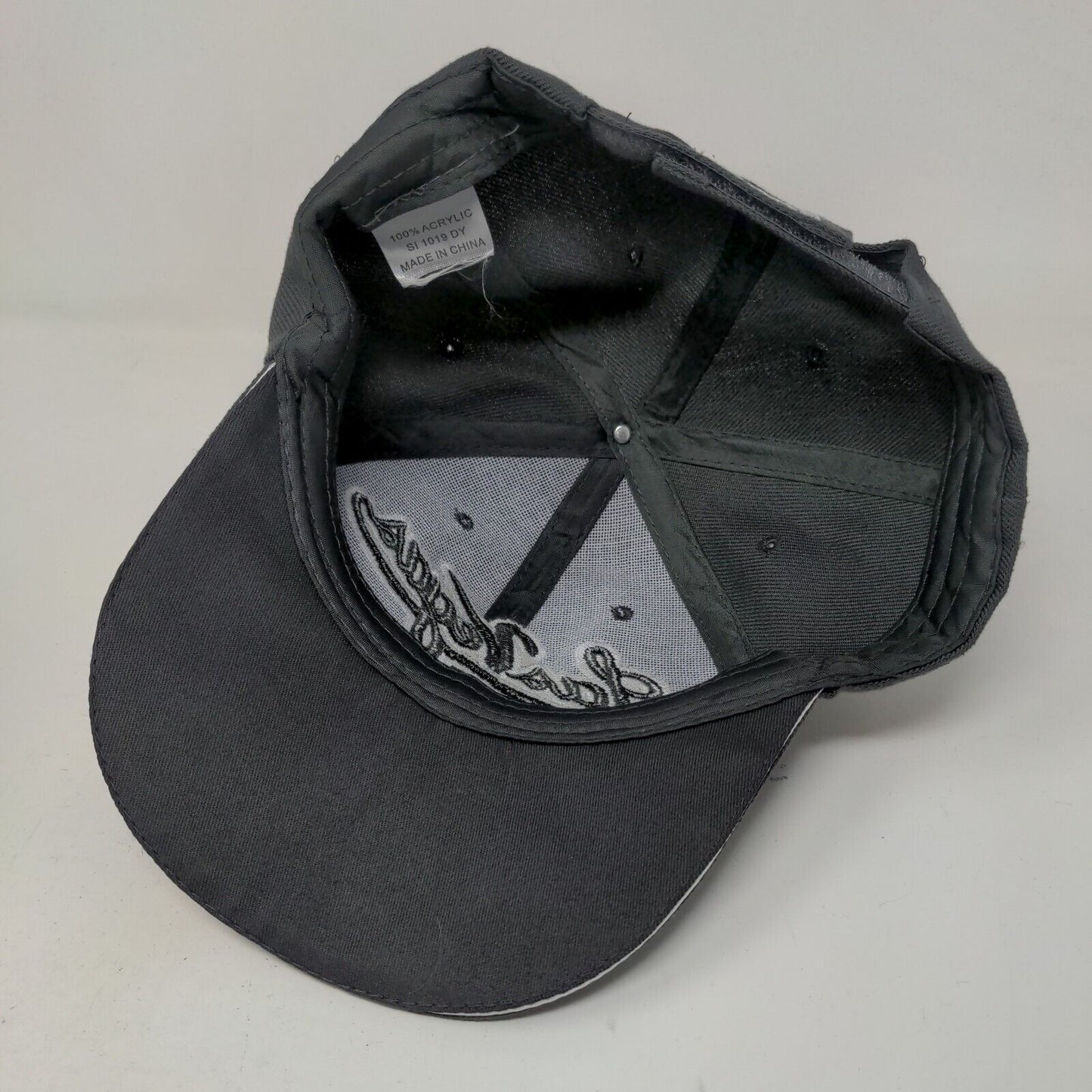 Unbranded Men's Strapback Hat Gray Adjustable Embroidered Logo Las Vegas