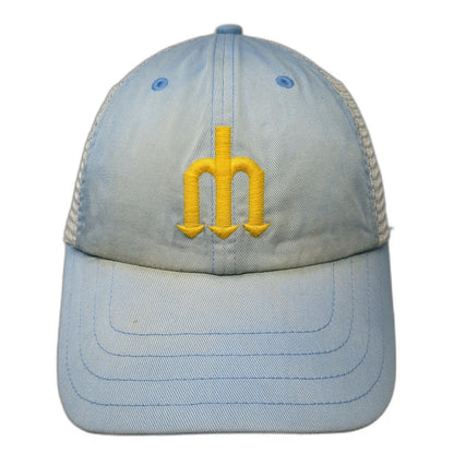 Seattle Mariners MLB Nike Blue One Size Trucker Hat Trident Logo Mesh Snapback