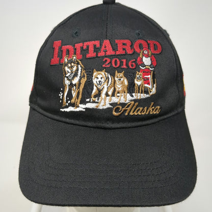 Iditarod Trail Committee Baseball Cap Black OSFM 2016 Sled Dog Race Wells Fargo