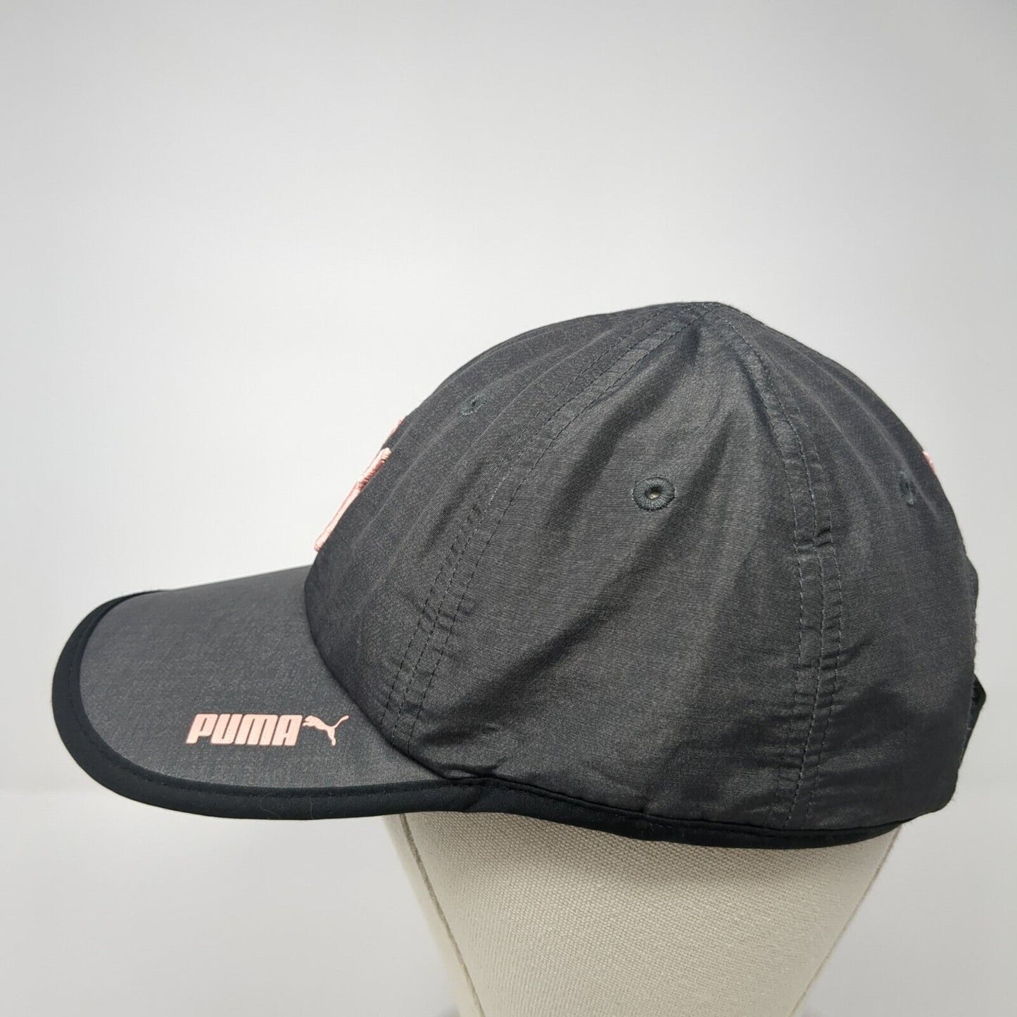 PUMA Strapback Hat Gray One Size Embroidered Logo Adjustable 6 Panel