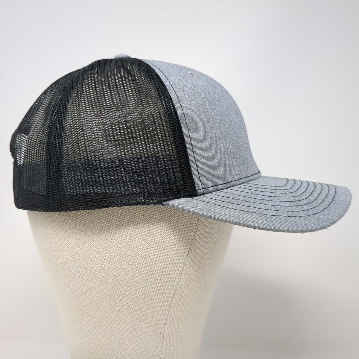 Richardson Trucker Hat Gray Black One Size Laird Manufacturing American Flag