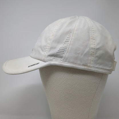Adidas Baseball Cap White One Size AEROREADY Performance Golf Strapback Hat Gray
