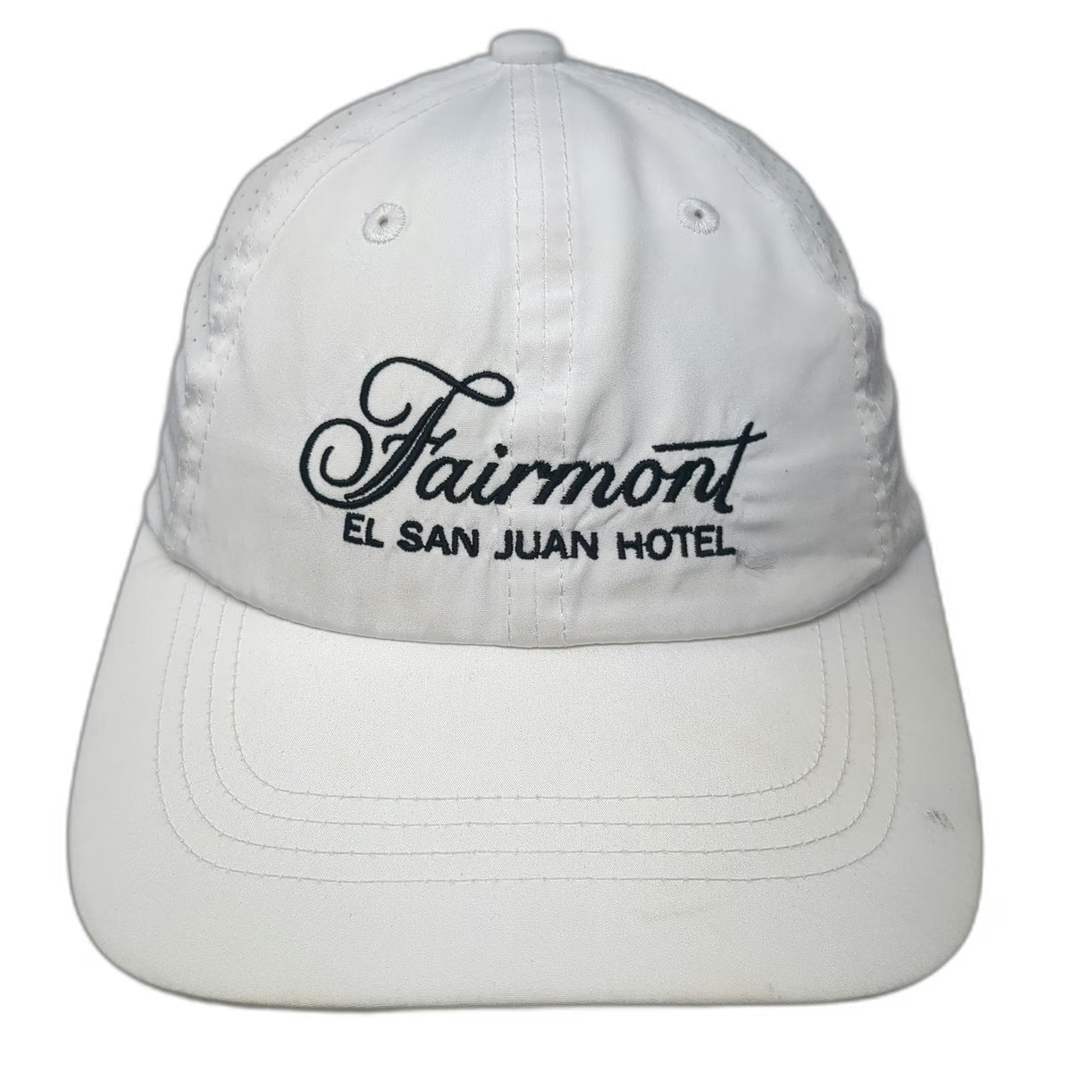 Port Authority Baseball Cap White One Size Fairmont El San Juan Hotel Hat Black