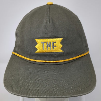 Treefort 5 Panel Green Yellow One Size Rope TMF Logo Embroidered Slideback Hat