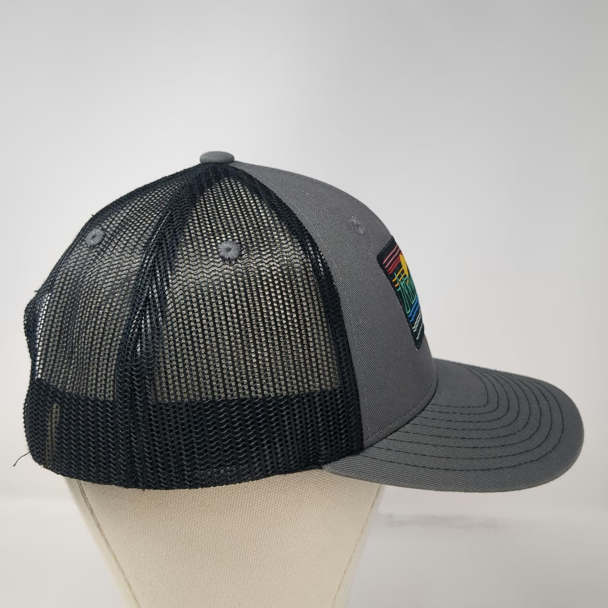Zephyr Trucker Hat Gray One Size Mount Rainier National Park Patch Mesh Snapback