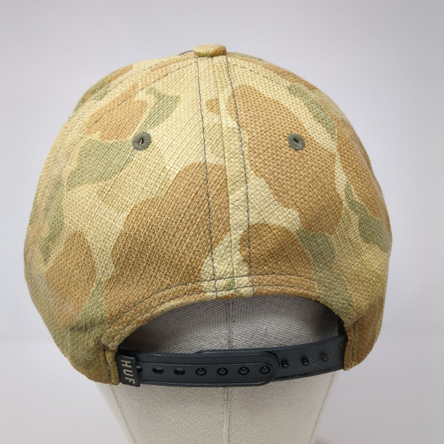 HUF Snapback Hat Camouflage One Size Adjustable Embroidered 6 Panel
