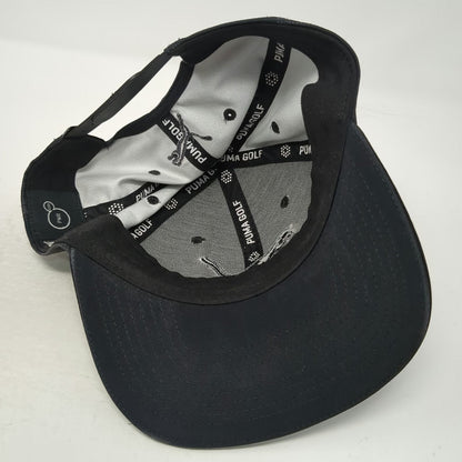 Puma Snapback Gray One Size Golf PWRCOOL Performance Jumping Cat Grid Logo Hat