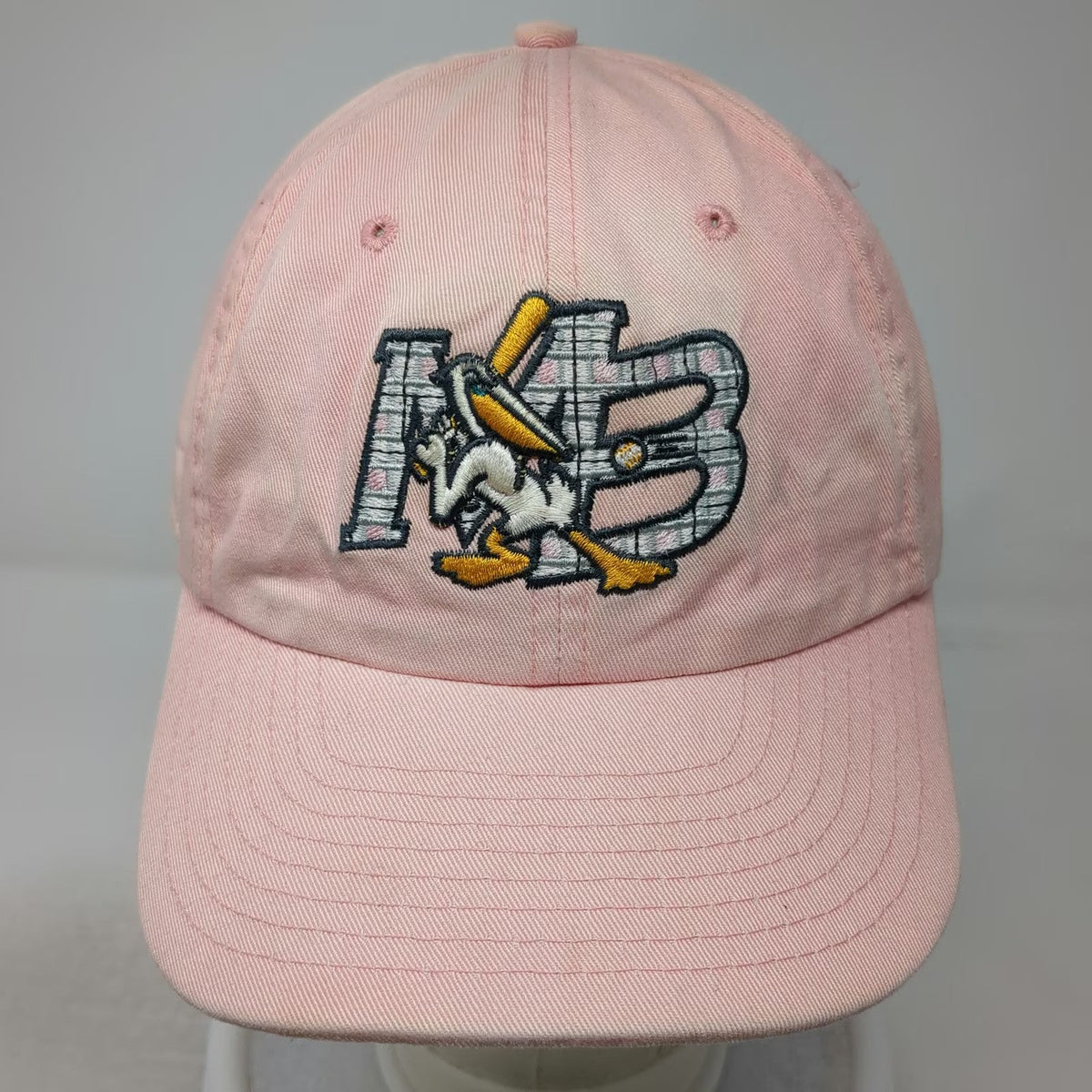 New Era Baseball Cap Pink One Size Myrtle Beach Pelicans MiLB Slideback Hat