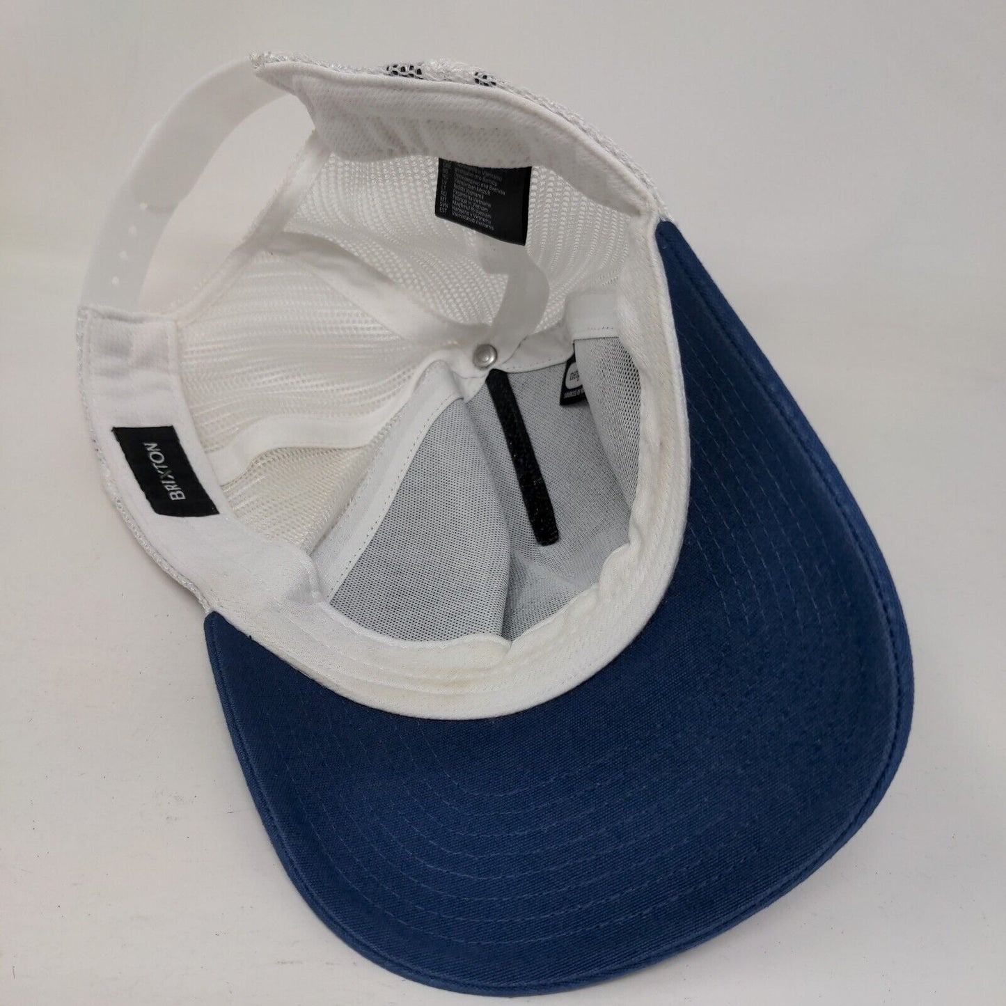 Brixton Snapback Trucker Hat Blue One Size Adjustable Mesh Back Fishing Nets