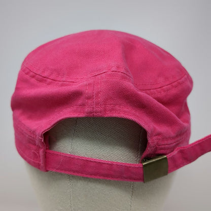 Leader LOGA Army Cap Pink One Size Cross Rhinestone Distressed Filigree Hat