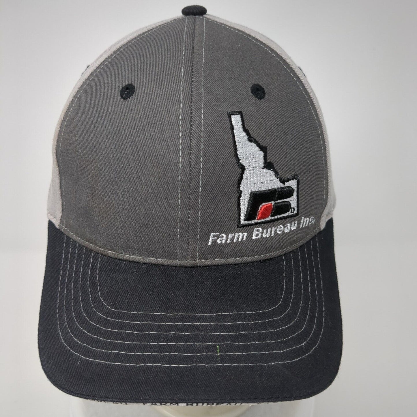 Idaho Farm Bureau Ins Strapback Hat Gray One Size Embroidered 6 Panel