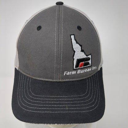 Idaho Farm Bureau Ins Strapback Hat Gray One Size Embroidered 6 Panel
