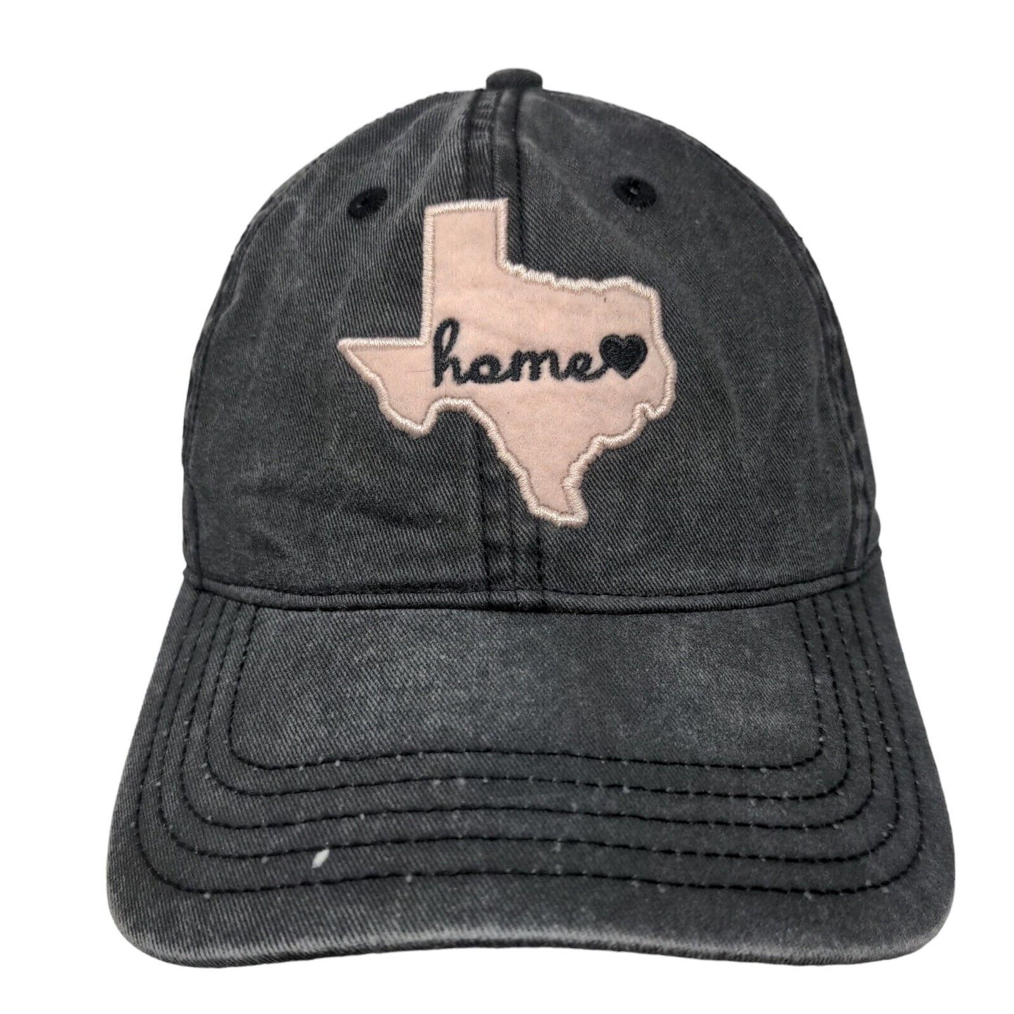 Home Texas Map Slideback Hat Gray OSFM Embroidered Adjustable 6 Panel