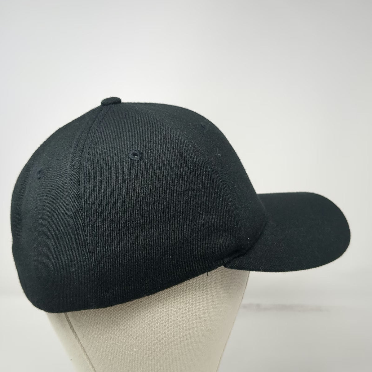 Richardson Baseball Cap Black M Barin Group Flexfit Pro 585 Stretch Fit Hat