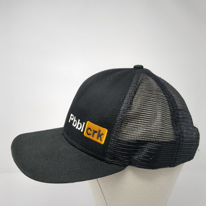 Pbbl crk Snapback Mesh Back Trucker Hat Black One Size New Era 9Fifty