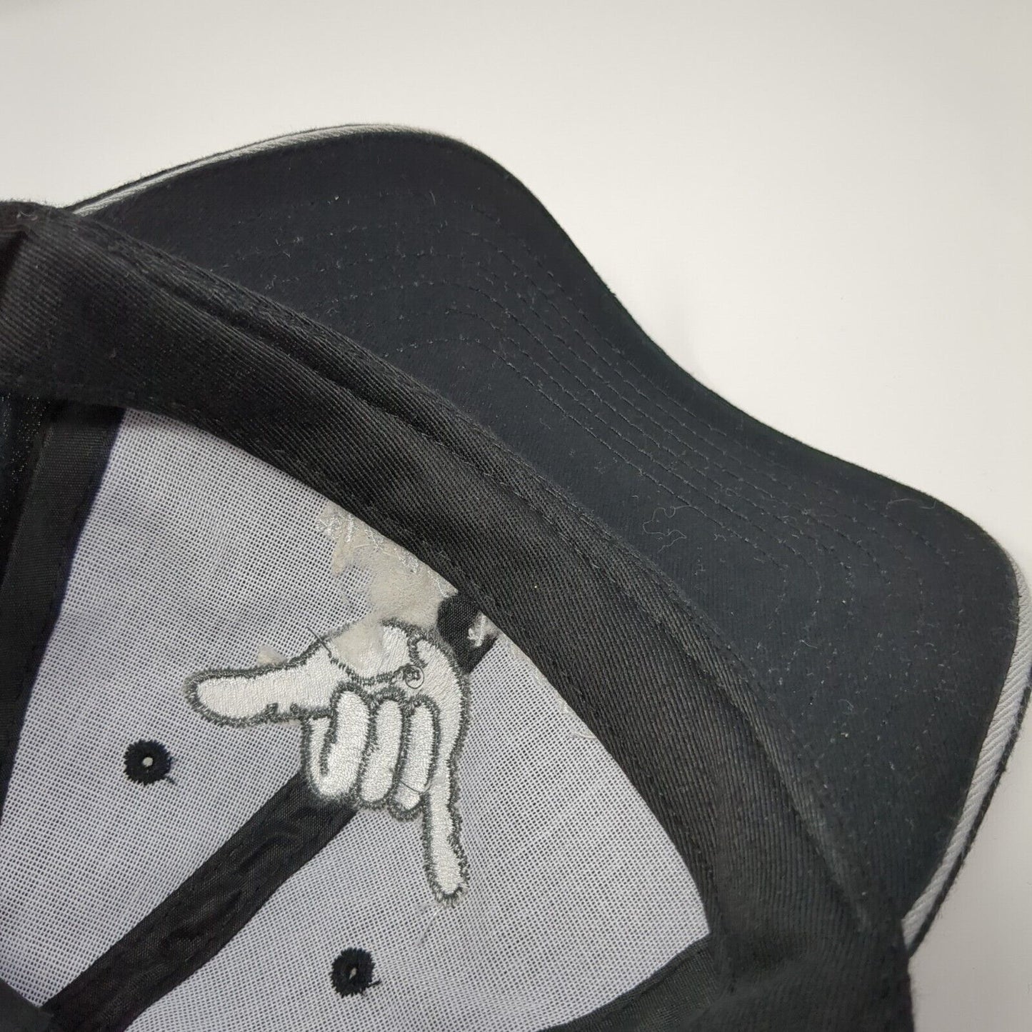 Hang Loose Maui Strapback Hat Black One Size Adjustable Embroidered