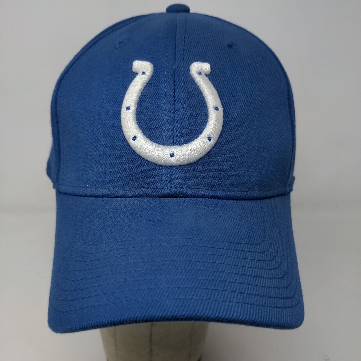 Reebok NFL Men's Fitted Hat Blue Size M/L Embroidered Indianapolis Colts Logo