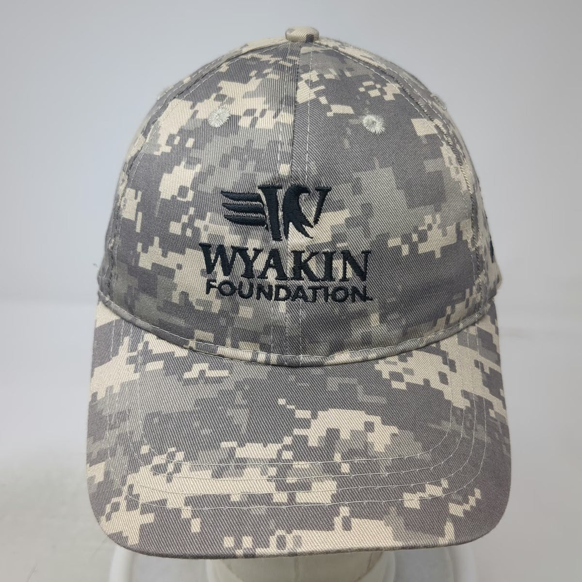 AMC Baseball Cap Gray Digital Camo Wyakin Foundation Meritor OSFM Hat 6-Panel