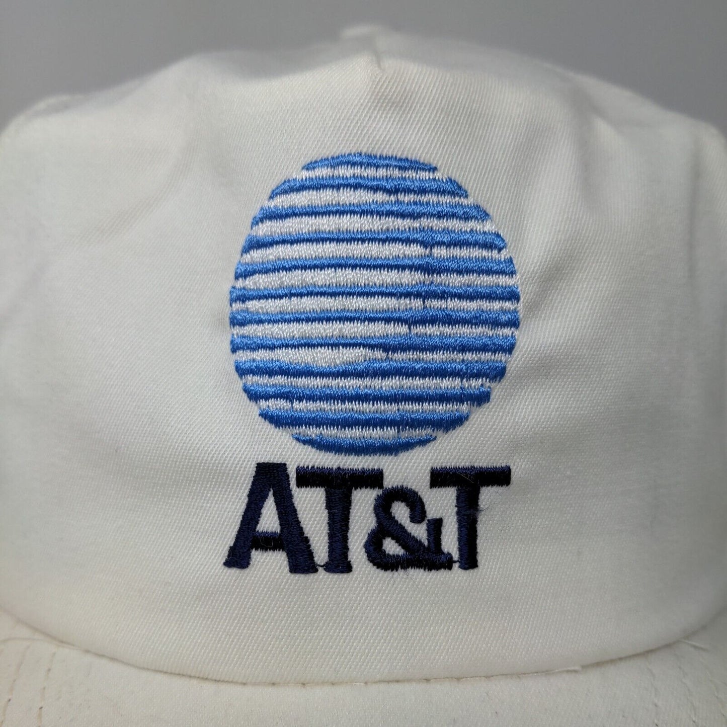 University Square Men's Snapback Trucker Hat White OSFA Vintage AT&T Made USA