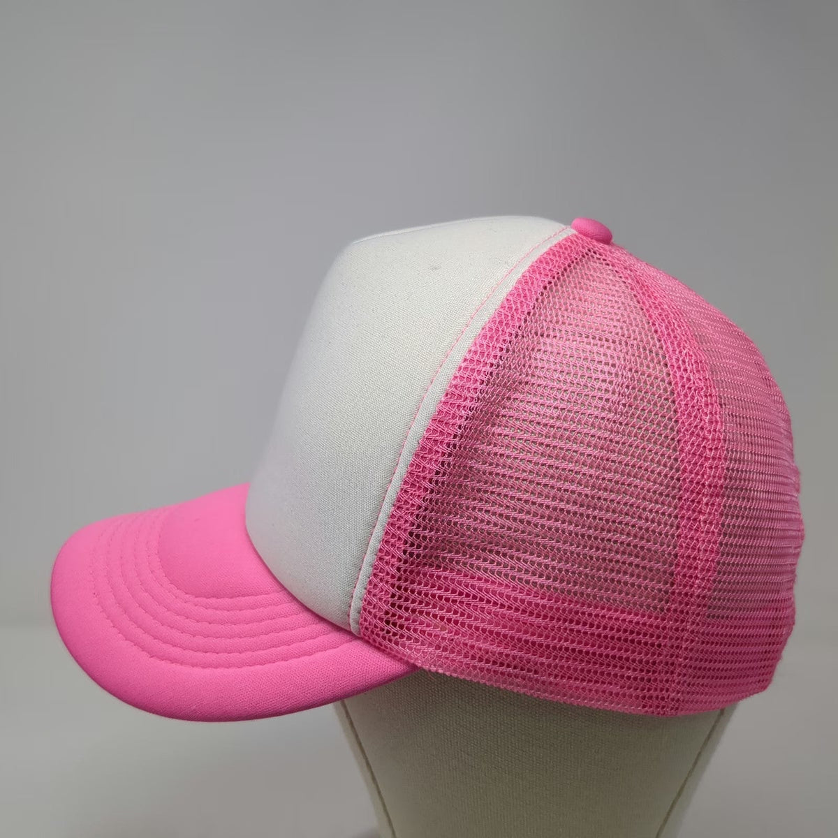 Cobra Trucker Hat Pink White OS Boneyard Beer Bend Oregon Brewery Mesh Snapback