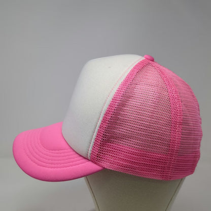 Cobra Trucker Hat Pink White OS Boneyard Beer Bend Oregon Brewery Mesh Snapback