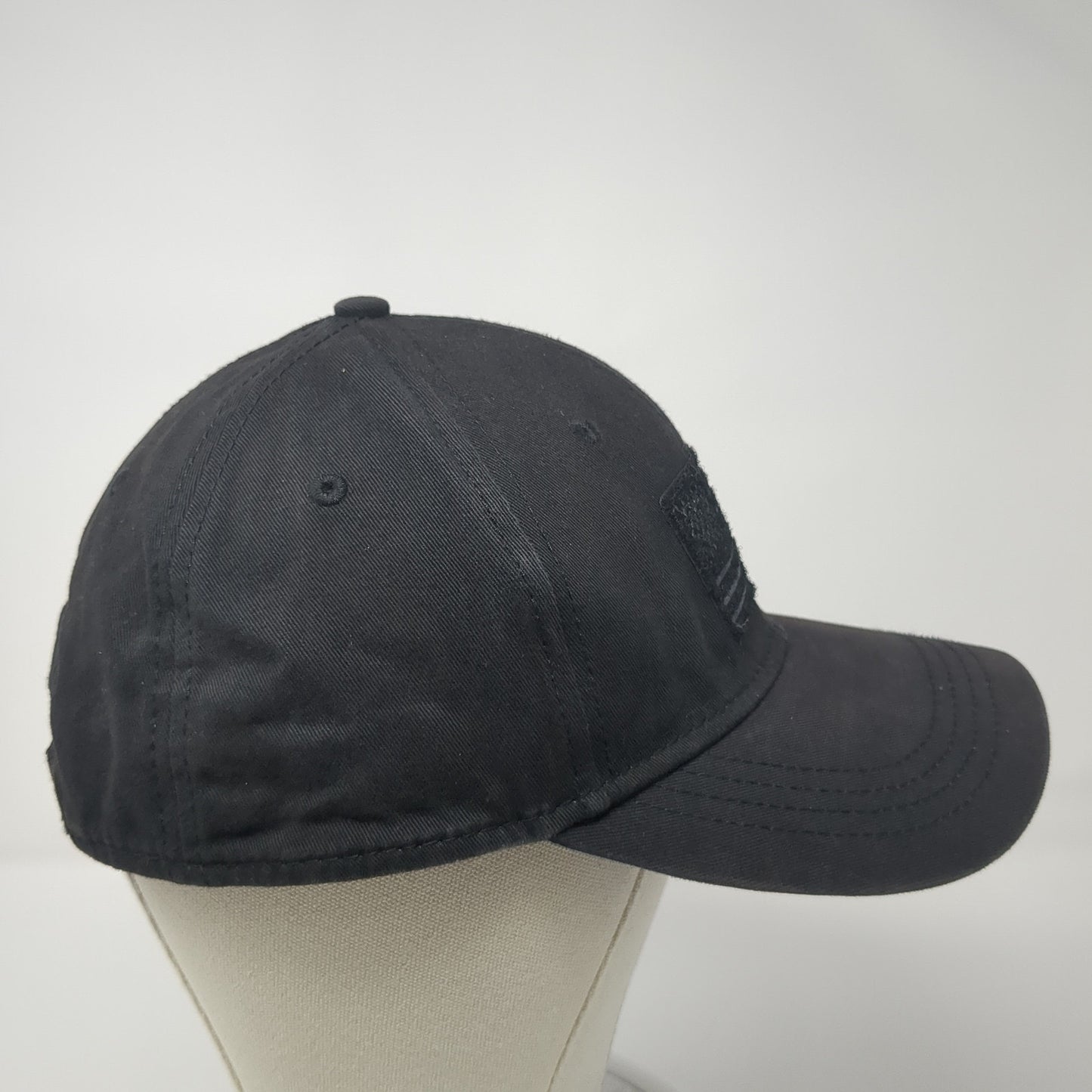 American Flag Snapback Hat Black One Size Adjustable Solid H3 Headwear