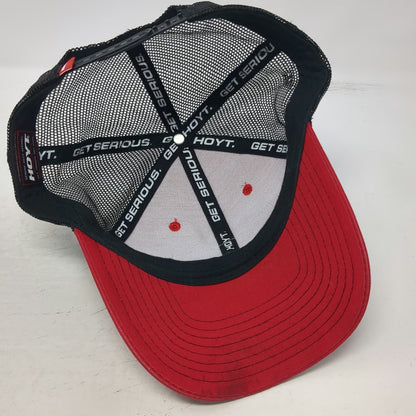 Hoyt Archery Red Black White One Size Trucker Hat Patch Snapback Hunting Gear