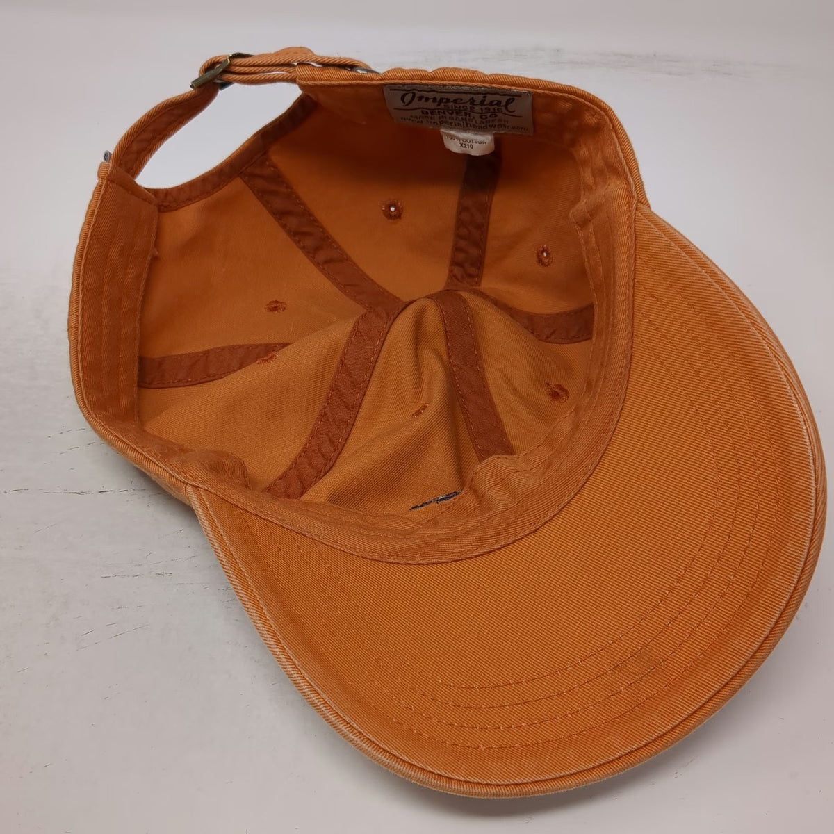 Imperial Sawgrass Orange One Size Baseball Cap Hat Adjustable Cotton Slideback