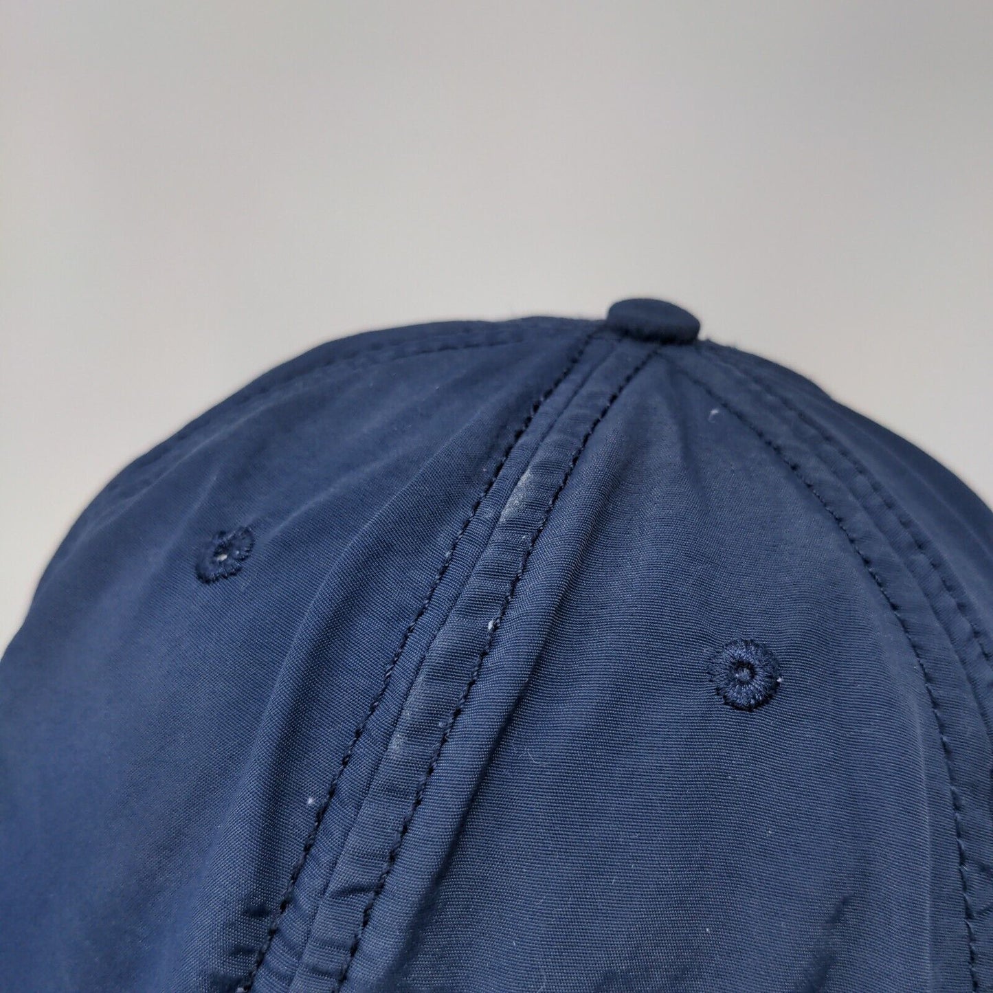 Unbranded Slideback Hat Blue One Size Adjustable Vented Holes 6 Panel Blank