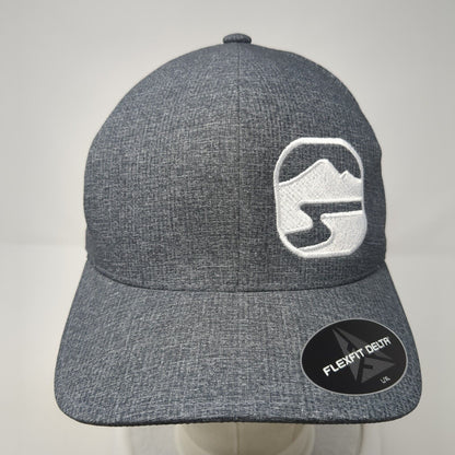 Flexfit Delta Fitted Hat Gray L/XL Lightweight Embroidered 6 Panel Polyester