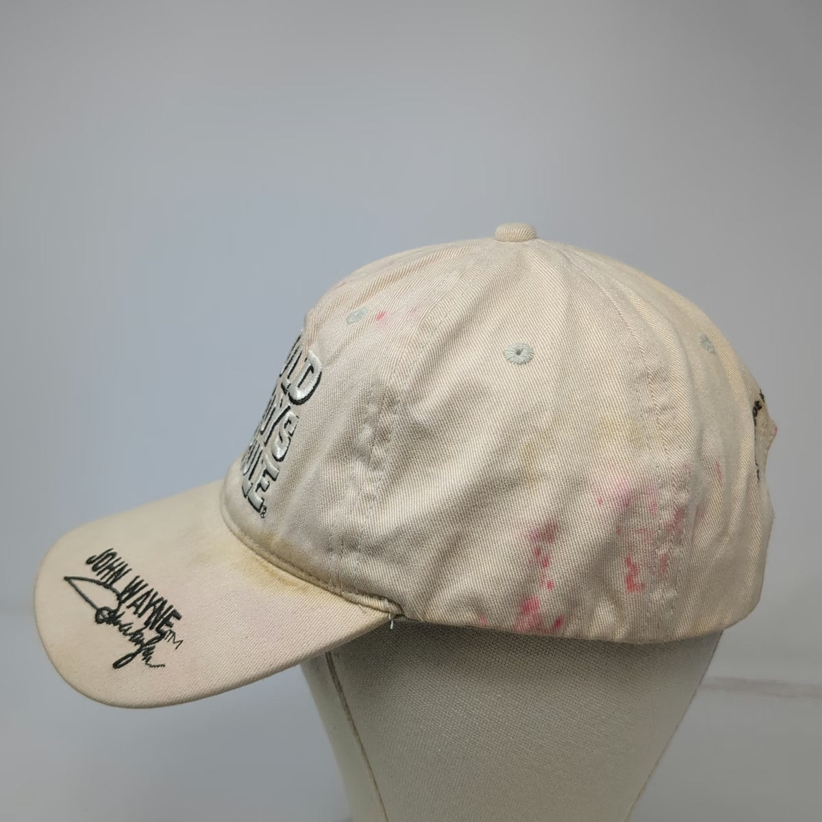 Old Guys Rule Baseball Cap Beige One Size John Wayne Cowboy Signature Quote Hat
