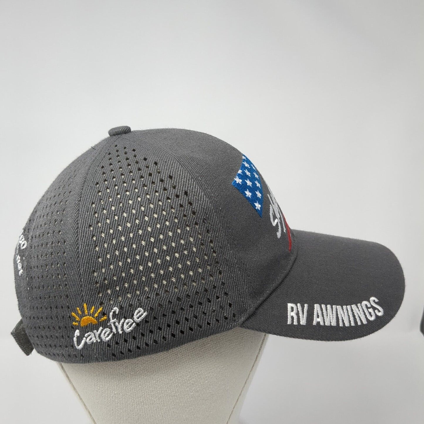 Shade Pro RV Awnings 2020 Strapback Hat Gray One Size Adjustable Patriotic