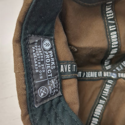 Parks Project 5 Panel Brown One Size Hat Leave It Better Sun Patch Slideback