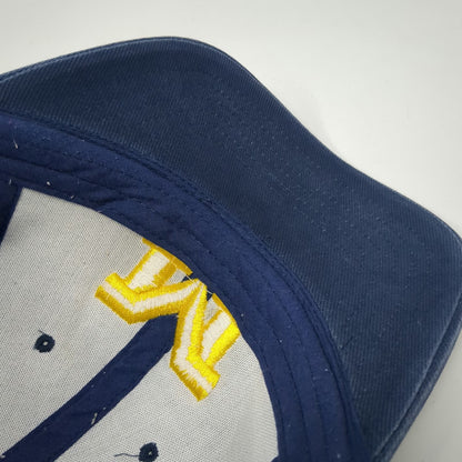 Michigan Wolverines NCAA HMI Blue One Size Cap Hat Strapback Embroidered Cotton