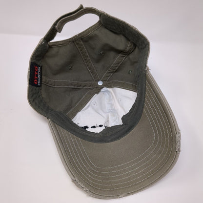 Hawaiian Islands Strapback Hat Tan OSFM Adjustable Embroidered Distressed Otto