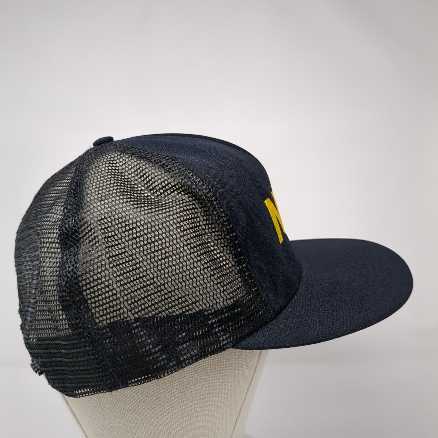 NHP Snapback Trucker Hat Black L/XL Mesh Back Fechheimer Uniforms