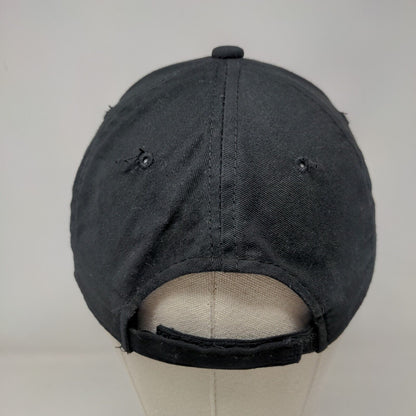 George Strapback Hat Black One Size Adjustable Vented Holes 6 Panel Blank
