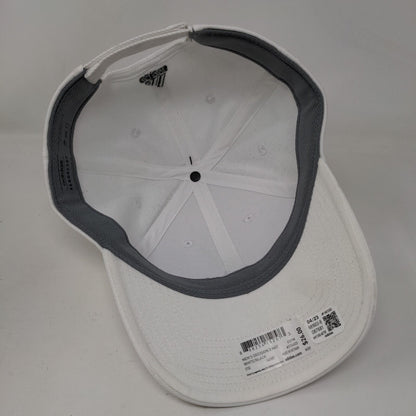 Adidas Decision Strapback Hat White OSFM Solid Aeroready 3 Stripes
