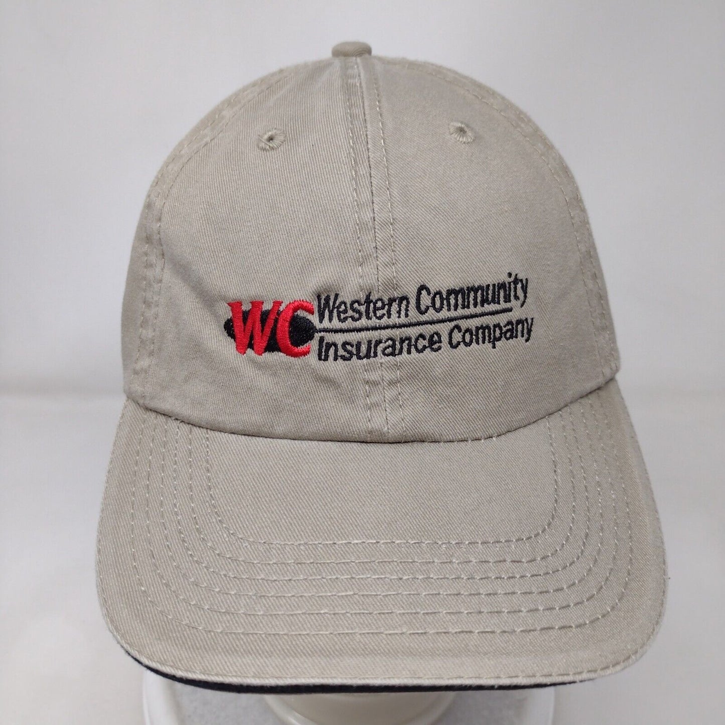 Western Community Strapback Hat Tan One Size Adjustable 6 Panel Port & Company