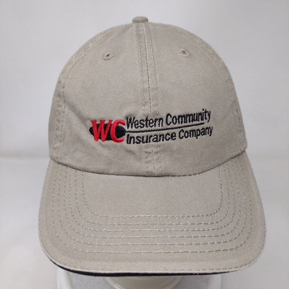 Western Community Strapback Hat Tan One Size Adjustable 6 Panel Port & Company