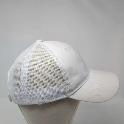 Outdoor Cap Strapback Trucker Hat White OS Adjustable Mesh Back 6 Panel Blank